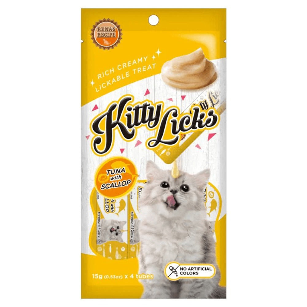 Me O Creamy Chicken & Liver and Kitty Licks Tuna Scallop Cat Treats Combo
