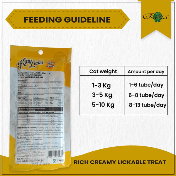 Kitty Licks Tuna Seafood and Tuna Scallop Cat Treats Combo