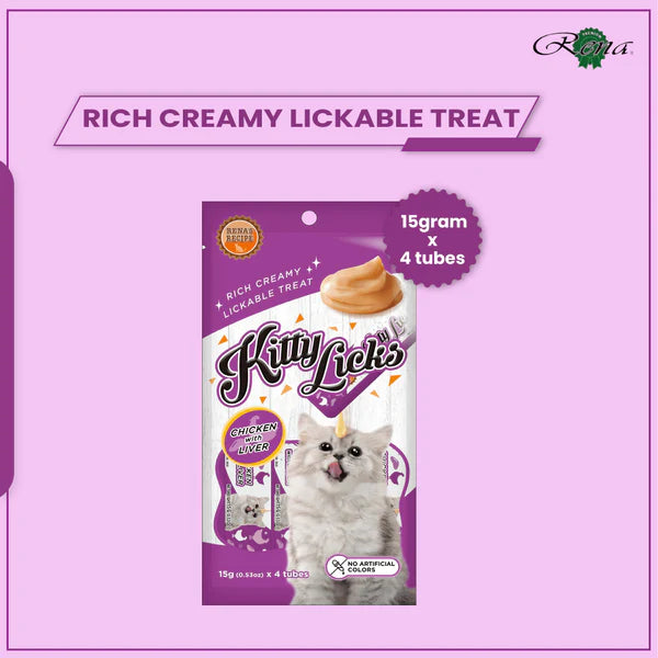 Kitty Licks Chicken Liver and Tuna Seafood Cat Treats Combo