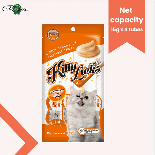 Kitty Licks Chicken Tuna and Chicken Flavour Cat Treats Combo