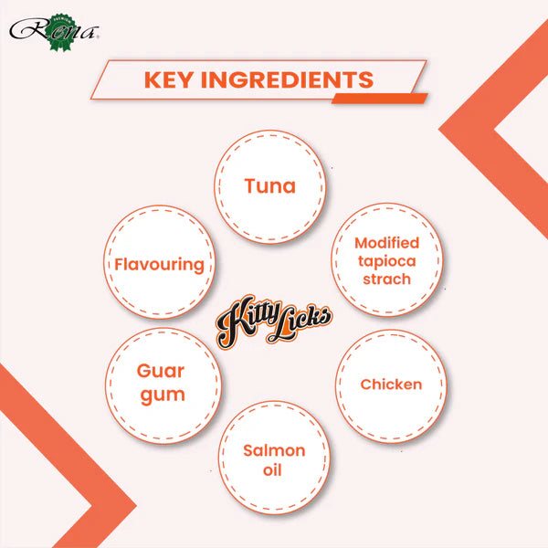 Kitty Licks Chicken Tuna and Chicken Flavour Cat Treats Combo