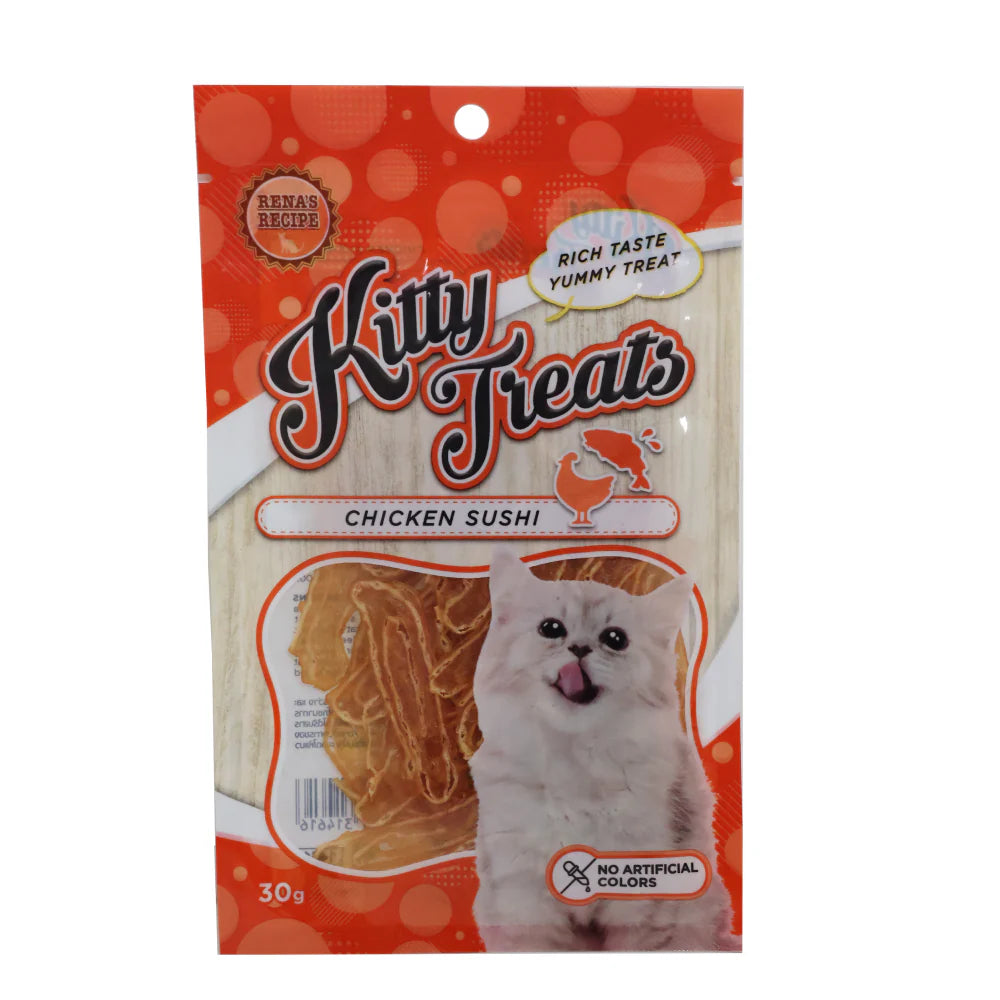Kitty Treats Soft Chicken & Tuna and Chicken Sushi Cat Treats Combo