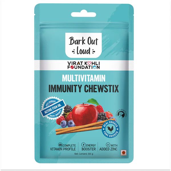 Healing Leaf Hemp Protein Powder and Bark Out Loud Immunity Multi Vitamin Chew Stix for Dogs and Cats Combo