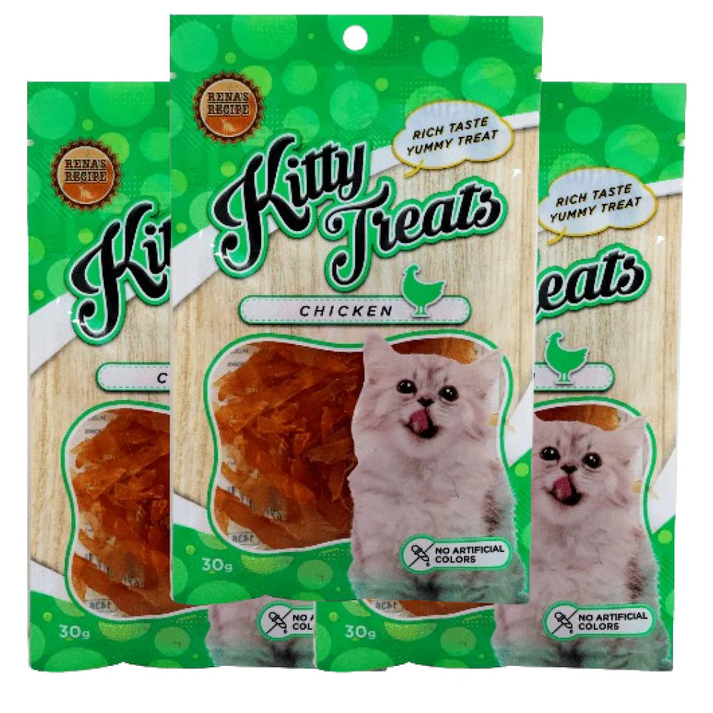 Kitty Treats Soft Chicken Jerky Sliced Cat Treats