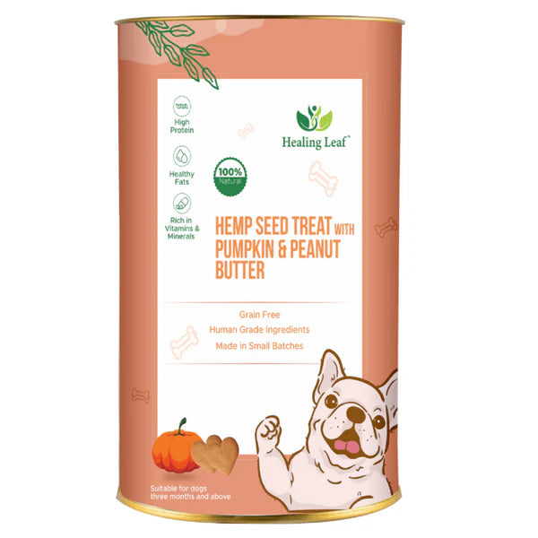 Healing Leaf Hemp Pumpkin Treats and Peanut Butter for Dogs Combo
