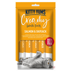 Kitty Yums Salmon & Skipjack and Crab & Chicken Creamy Cat Treats Combo