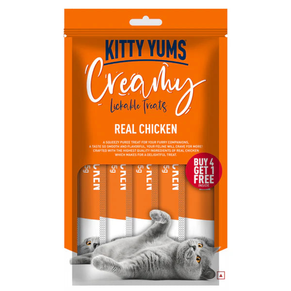 Kitty Yums Real Chicken and Seafood Medley Creamy Cat Treats Combo