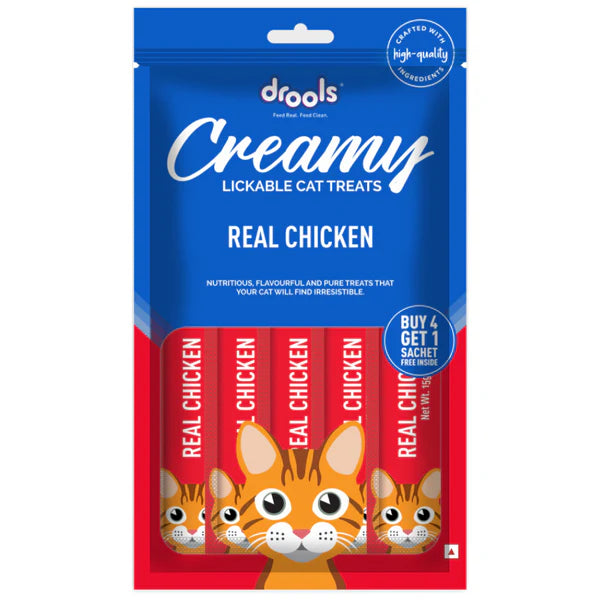 Drools Real Chicken and Crab & Chicken Creamy Cat Treats Combo