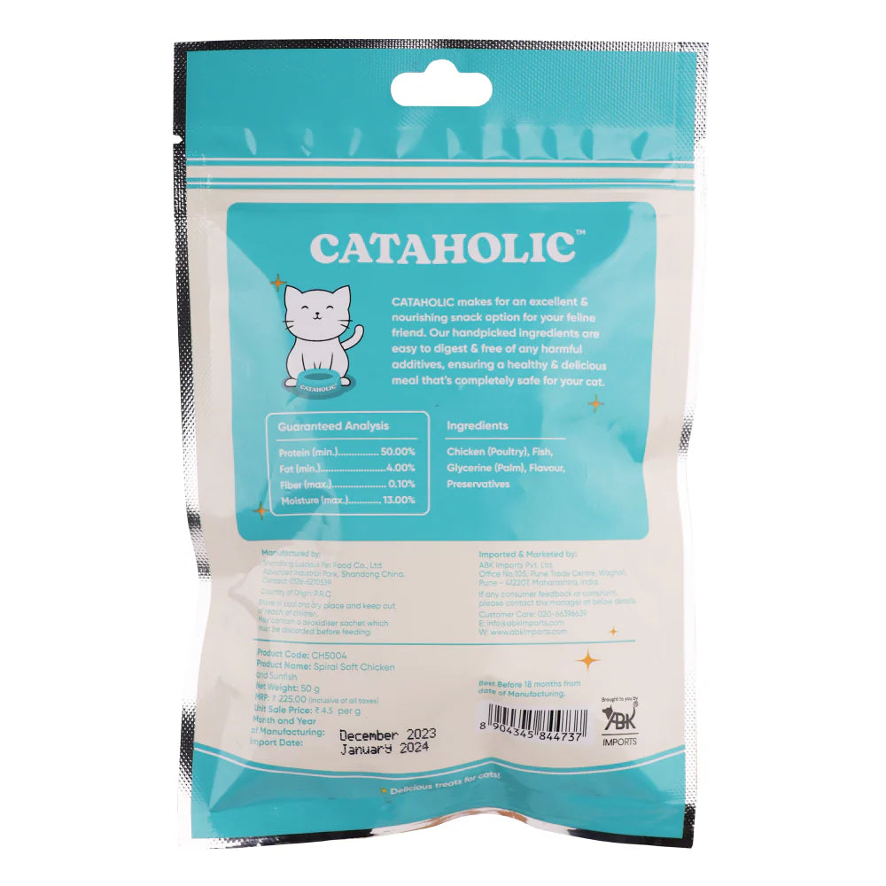 Cataholic Soft Chicken and Sunfish Spiral Cat Treats