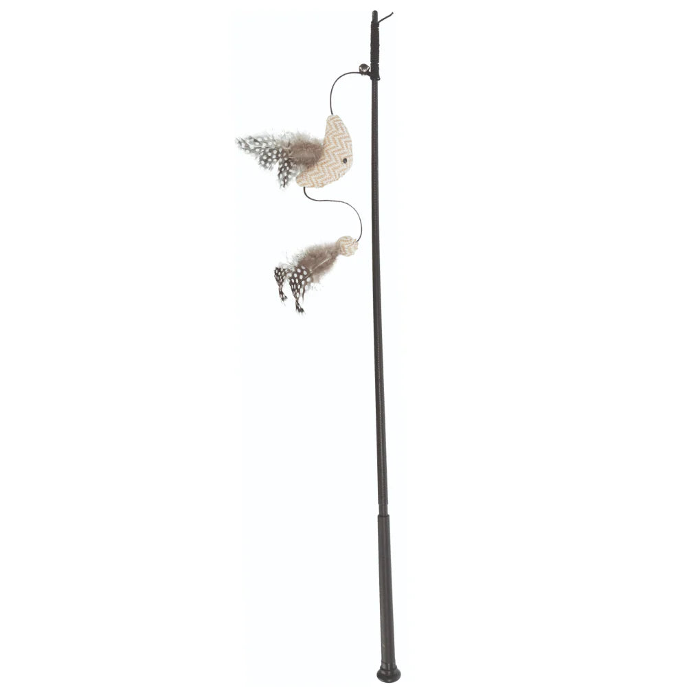 Trixie Teaser with Plastic & Fabric Fish Catnip Toy for Cats