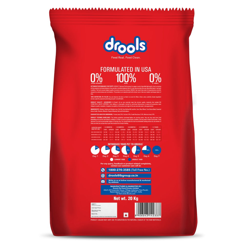 Drools Optimum Performance Puppy Dog Dry Food