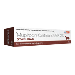 Savavet Staphban (Mupirocin) Ointment for Dogs 15g and Vetoquinol Dermichlor Antibacterial Antifungal Spray (100ml) for Dogs & Cats Combo