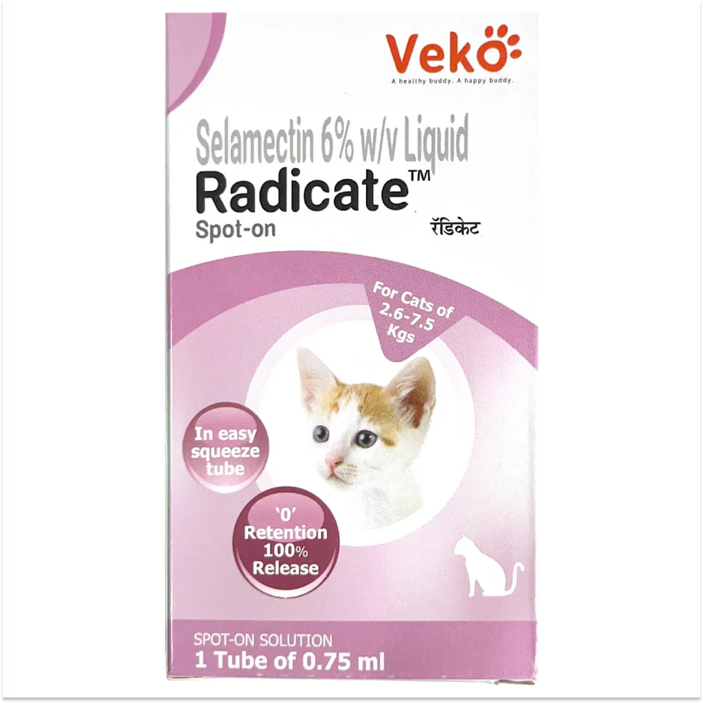 Veko Radicate (Selamectin) Tick and Flea Control Spot On for Cats