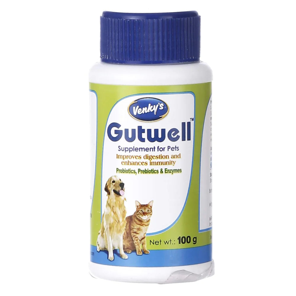 Gutwell Probiotic Powder (100g) & Herbatake Pet Liver Tonic (200ml) Combo for Dogs & Cats