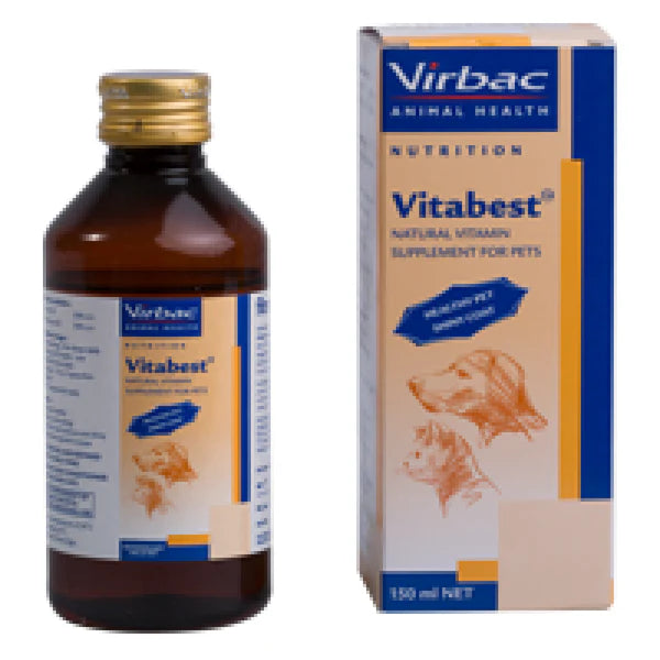 Virbac Vitabest Multi Vitamin Supplement for Dogs and Cats (150ml)