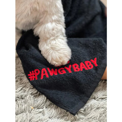 Pawgypets Pet Towel for Dogs and Cats (Black)