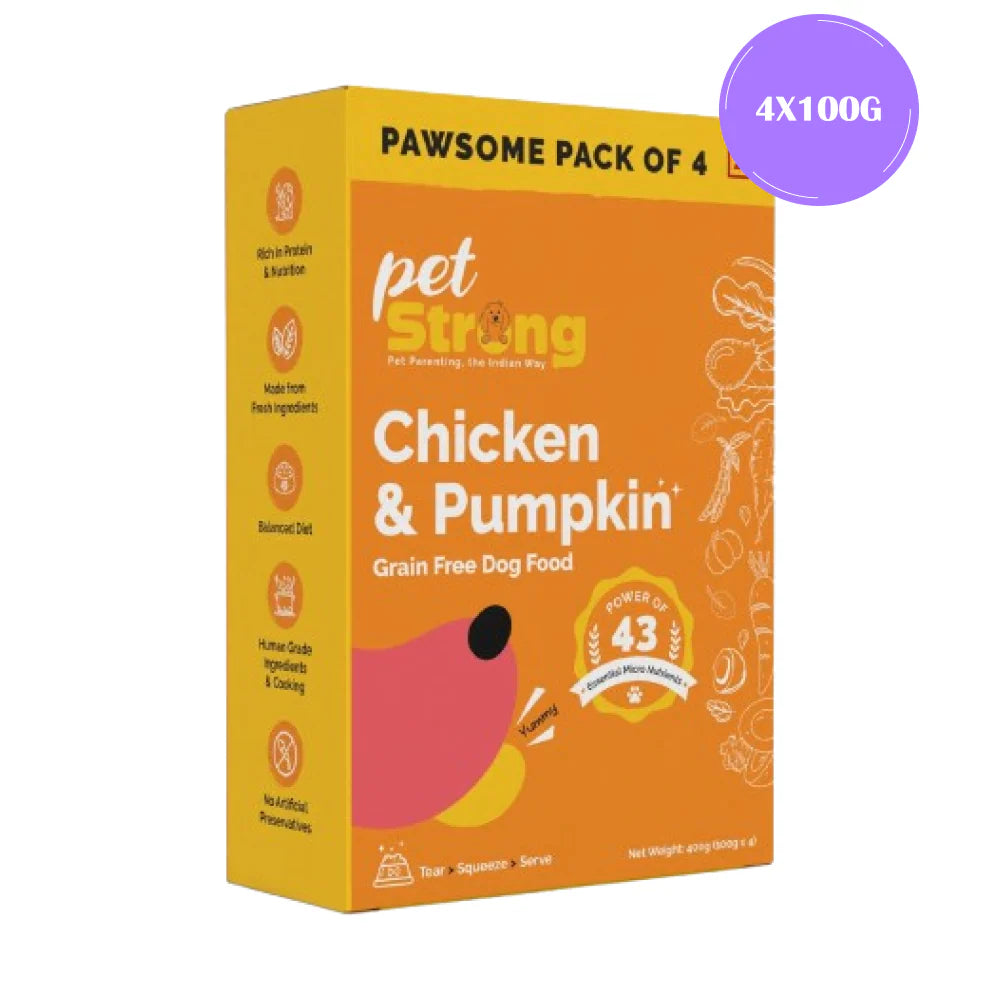 PetStrong Chicken and Pumpkin Grain Free Fresh Food for Dogs