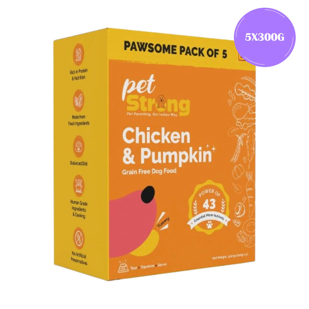 PetStrong Chicken and Pumpkin Grain Free Fresh Food for Dogs