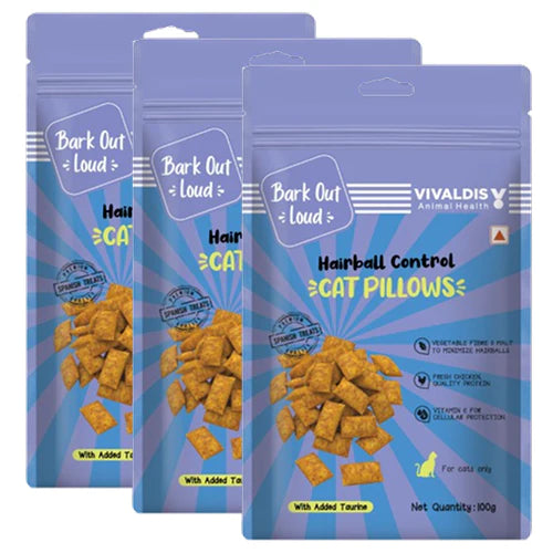 Bark Out Loud by Vivaldis Hairball Control Pillow Cat Treats