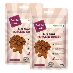 Bark Out Loud Chicken Rings Soft Chews Dog Treats