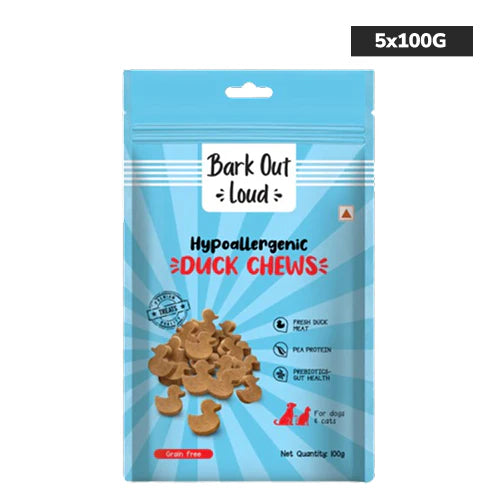 Bark Out Loud Hypoallergenic Duck Meat Treats for Cats and Dogs