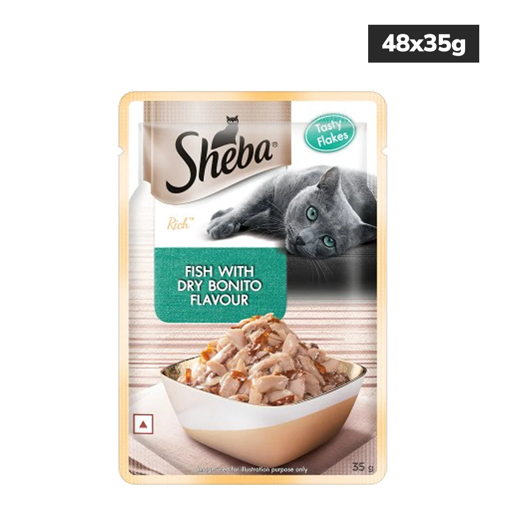 Sheba Fish with Dry Bonito Flake Premium Cat Wet Food