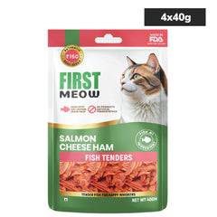 First Meow Salmon Cheese Ham Jerky Cat Treat