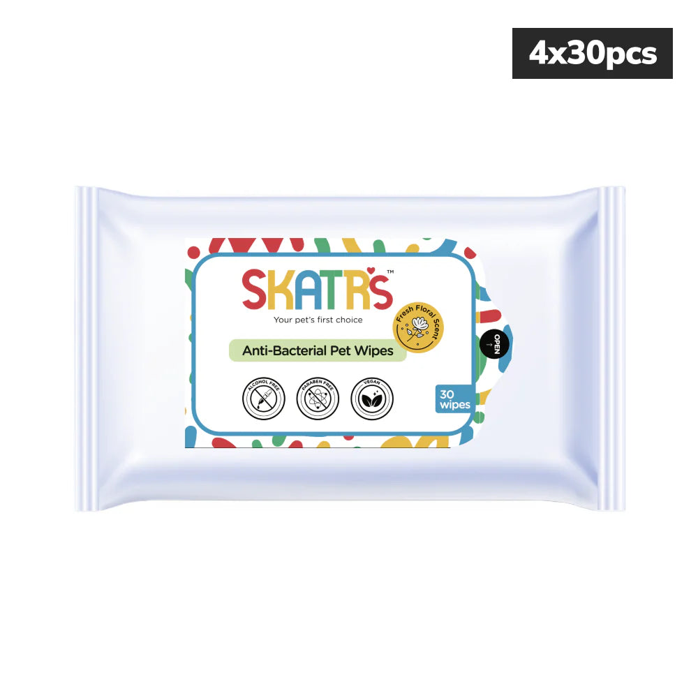 Skatrs Antibacterial Cleaning Wipes for Dogs and Cats