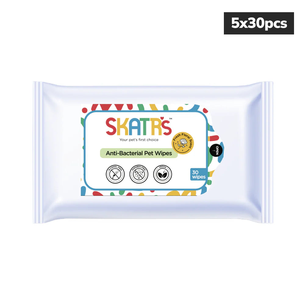 Skatrs Antibacterial Cleaning Wipes for Dogs and Cats