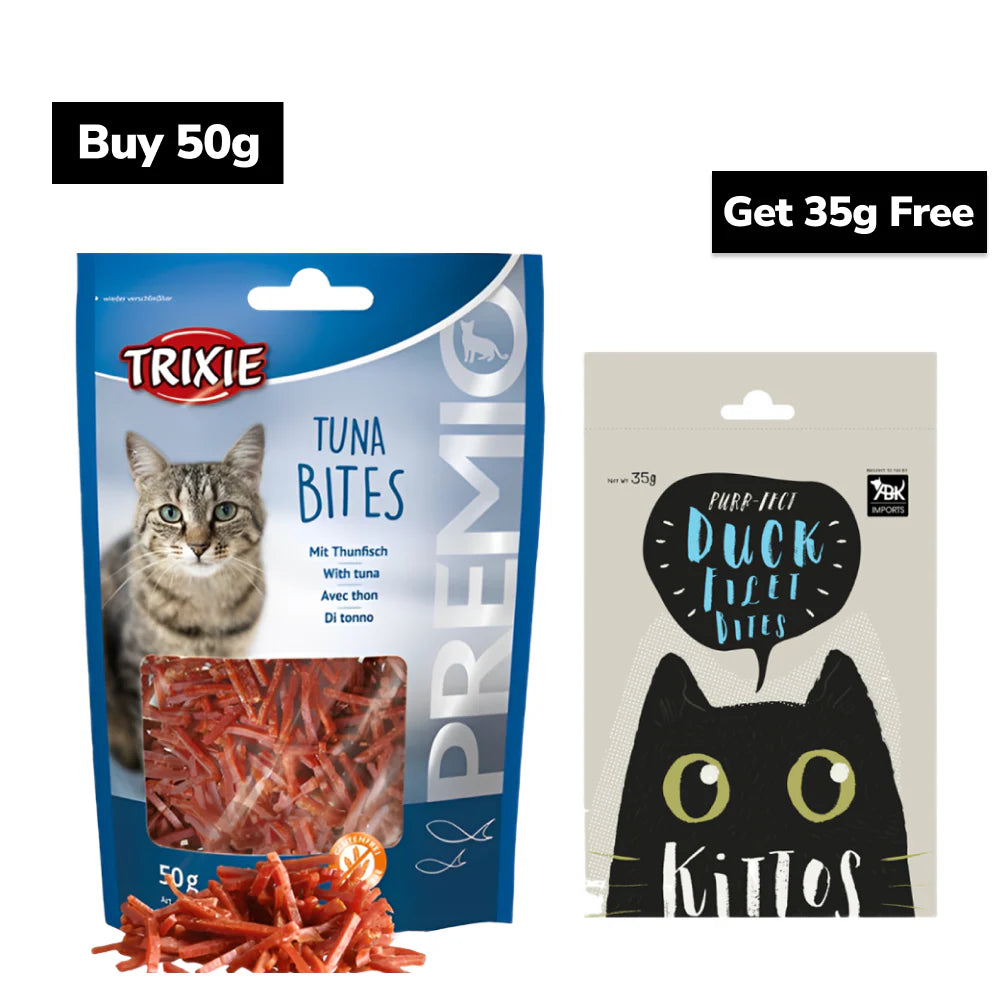 Trixie Premio Tuna & Kittos Purr Fect Duck Fillet Bites Cat Treats