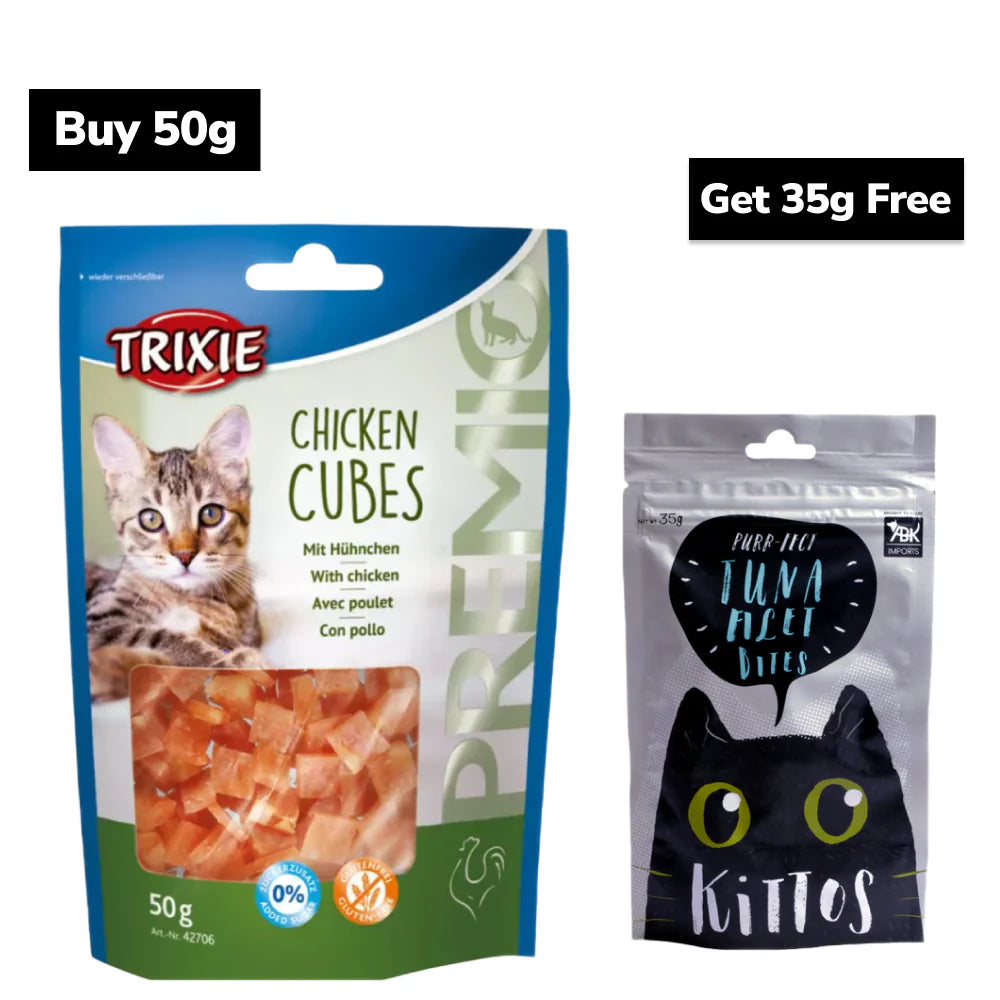 Trixie Premio Chicken Cubes & Tuna Filet Bites Cat Treats