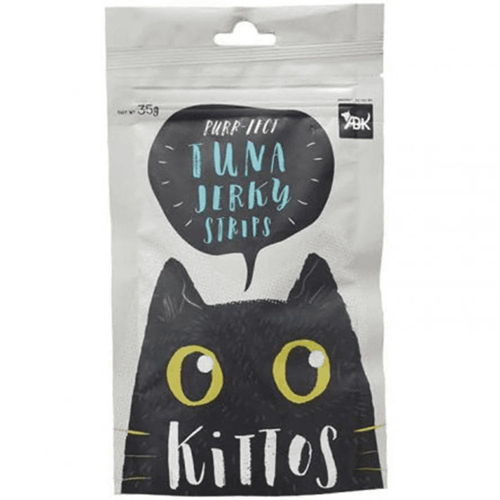 Kittos Purr Fect Tuna Jerky Strips and Salmon Rings Cat Treats Combo