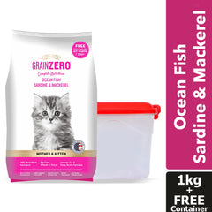 Signature Grain Zero Ocean Fish, Sardine and Mackerel Mother and Kitten Cat Dry Food