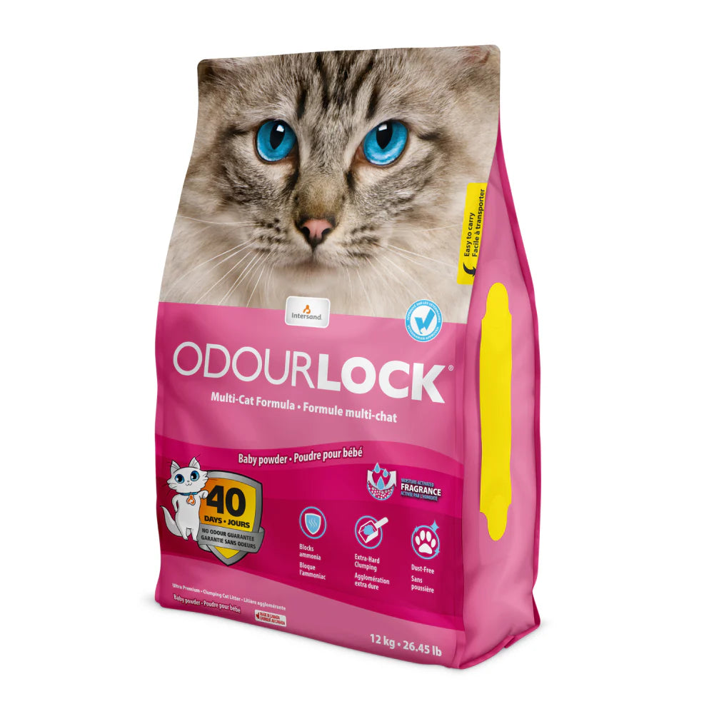 Intersand Scented Odour Lock Calming Baby Powder Cat Litter