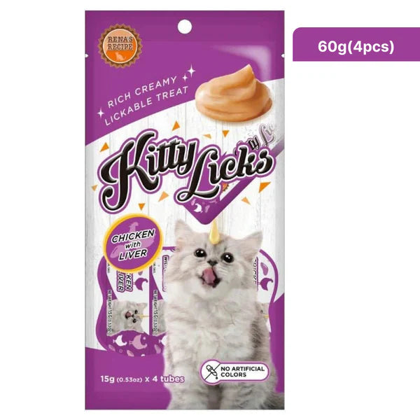 Kitty Licks Tuna Salmon and Chicken Liver Cat Treats Combo