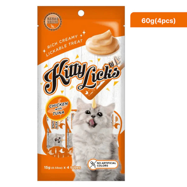 Kitty Licks Chicken Tuna and Chicken Flavour Cat Treats Combo