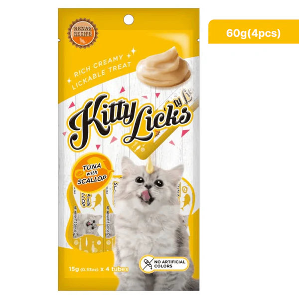 Kitty Licks Tuna Seafood and Tuna Scallop Cat Treats Combo