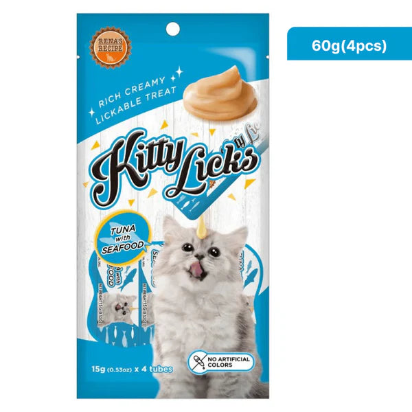 Kitty Licks Chicken Liver and Tuna Seafood Cat Treats Combo