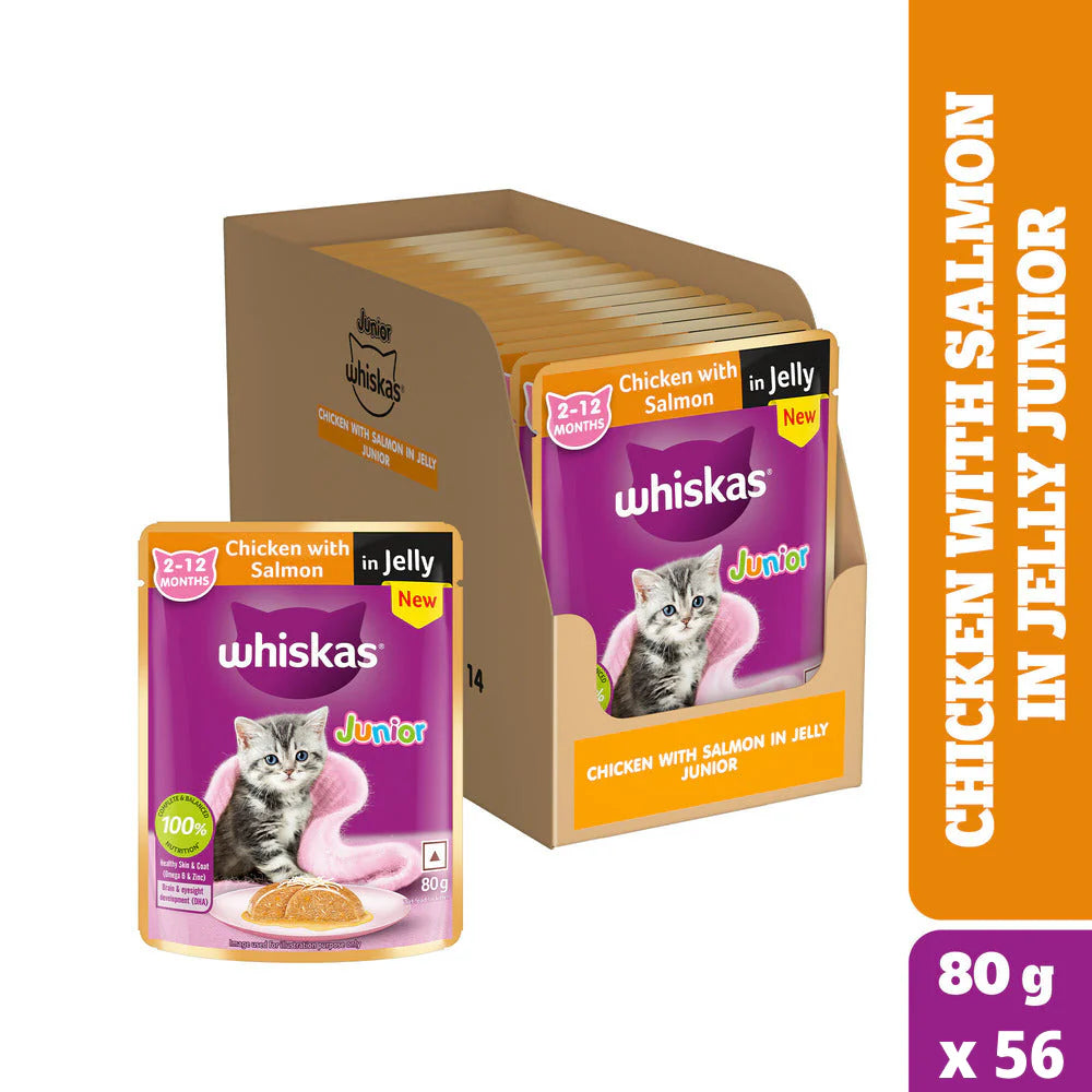 Whiskas Chicken with Salmon in Jelly Kitten (2-12 Months) Cat Wet Food