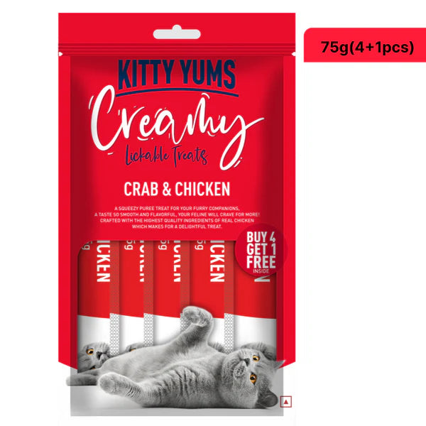 Kitty Yums Crab & Chicken Creamy Cat Treats