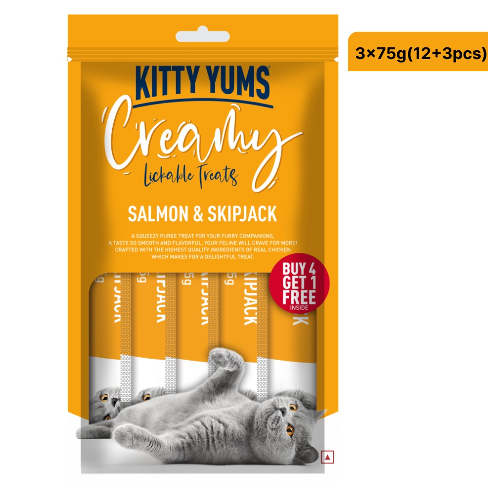 Kitty Yums Salmon & Skipjack Creamy Cat Treats