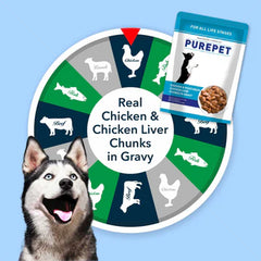 Purepet Chicken & Vegetable Chunks in Gravy Adult Dog Wet Food