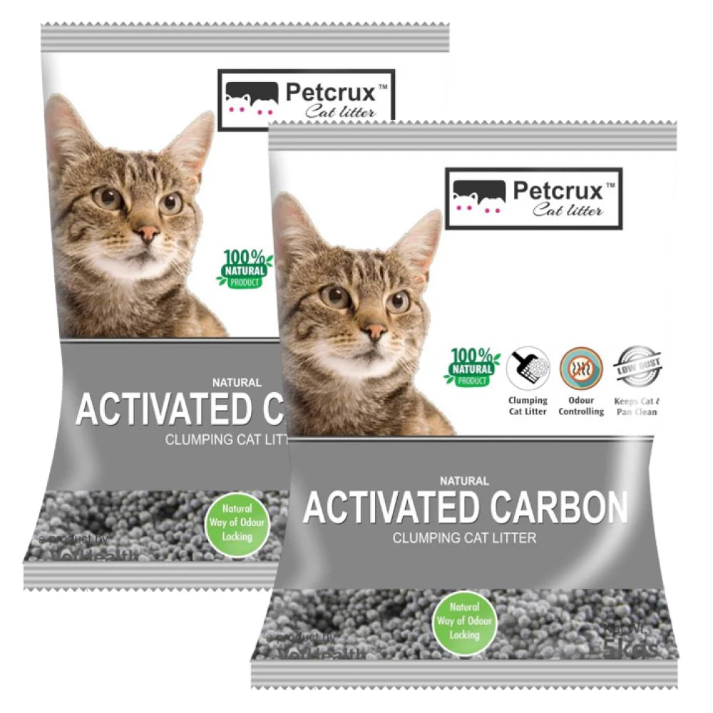 PetCrux Exclusive Scoopable Unscented Natural Activated Carbon Cat Litter
