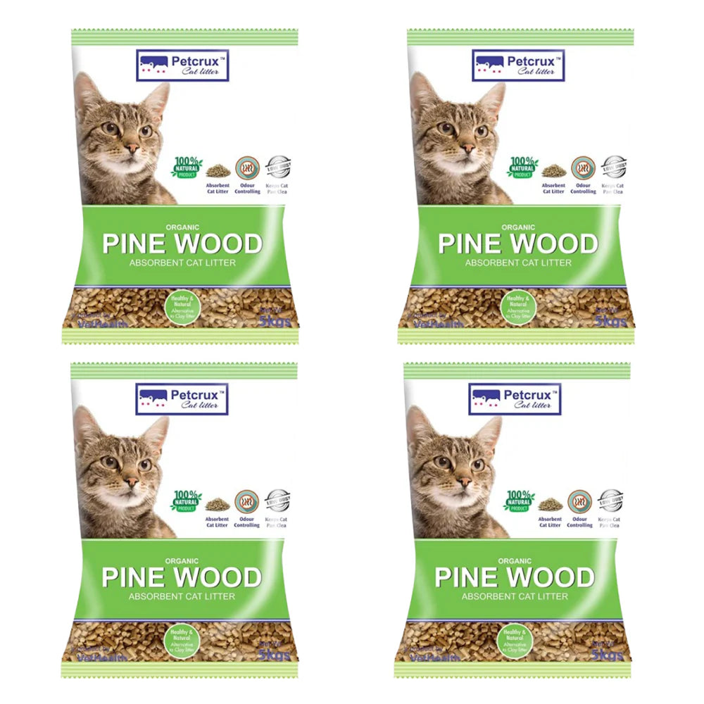 PetCrux Exclusive Organic Pine Wood Scented Cat Litter