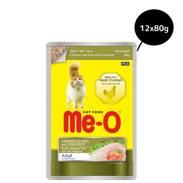 Me O Chicken with Rice & Crab Stick Adult Cat Wet Food