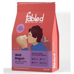 Fabled Well Begun Fresh Chicken Turkey and Duck Puppy Starter Dry Food