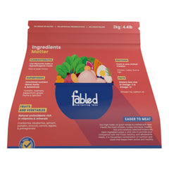 Fabled Eager to Meat Fresh Chicken Turkey and Duck Adult Dog Dry Food (Limited Shelf Life)