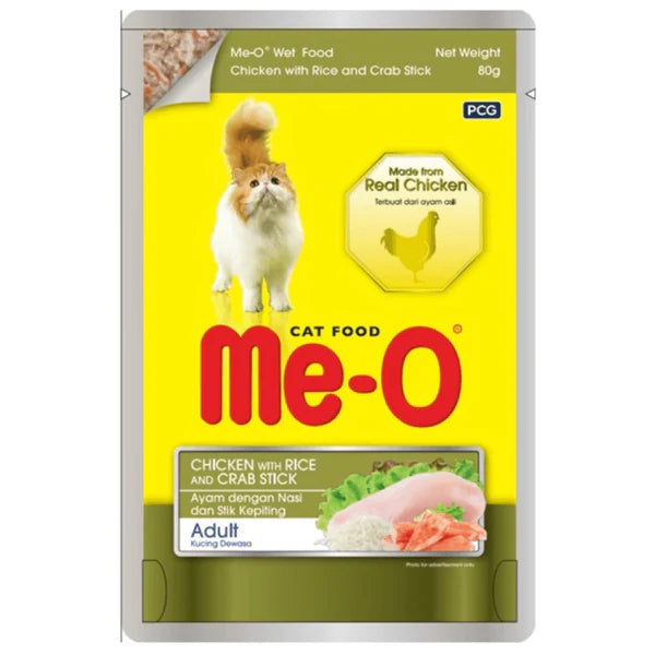 Me O Chicken with Rice & Crab Stick Adult Cat Wet Food