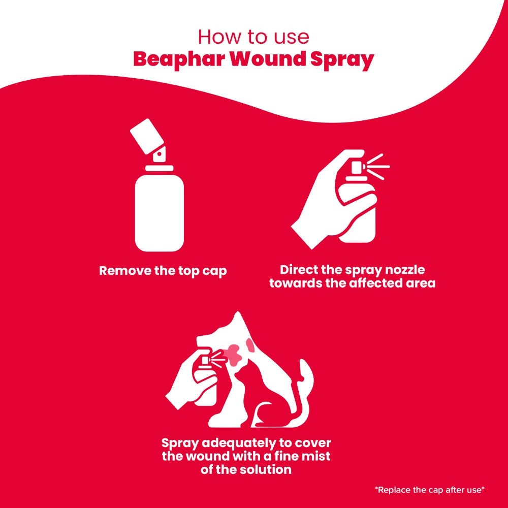 Beaphar Povidone Iodine Wound Healing Spray for Dogs and Cats