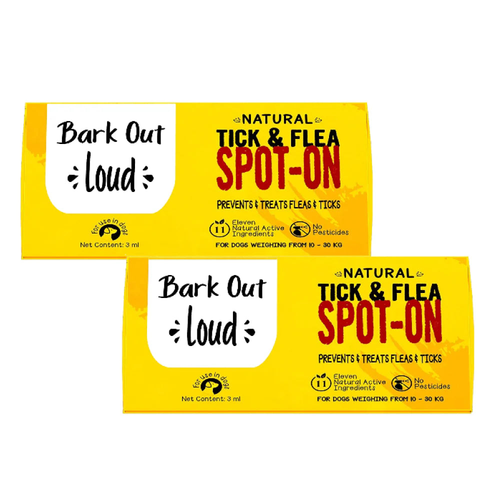 Bark Out Loud Natural Tick & Fleas Spot On Solution for Dogs and Cats